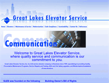Tablet Screenshot of greatlakeselevator.com